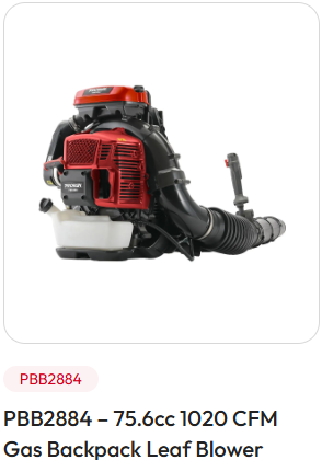 PRORUN PBB2884 - 75.6cc 1020 CFM Gas Backpack Leaf Blower