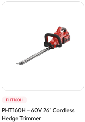PRORUN PHT160H - 60V 26" Cordless Hedge Trimmer