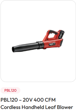 PRORUN PBL120 - 20V 400 CFM Cordless Handheld Leaf Blower