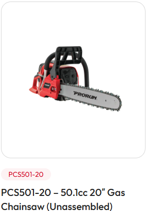 PRORUN PCS501-20 - 50.1cc 20" Gas Chainsaw (Unassembled)