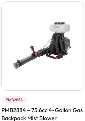PRORUN PMB2884 - 75.6cc 4-Gallon Gas Backpack Mist Blower